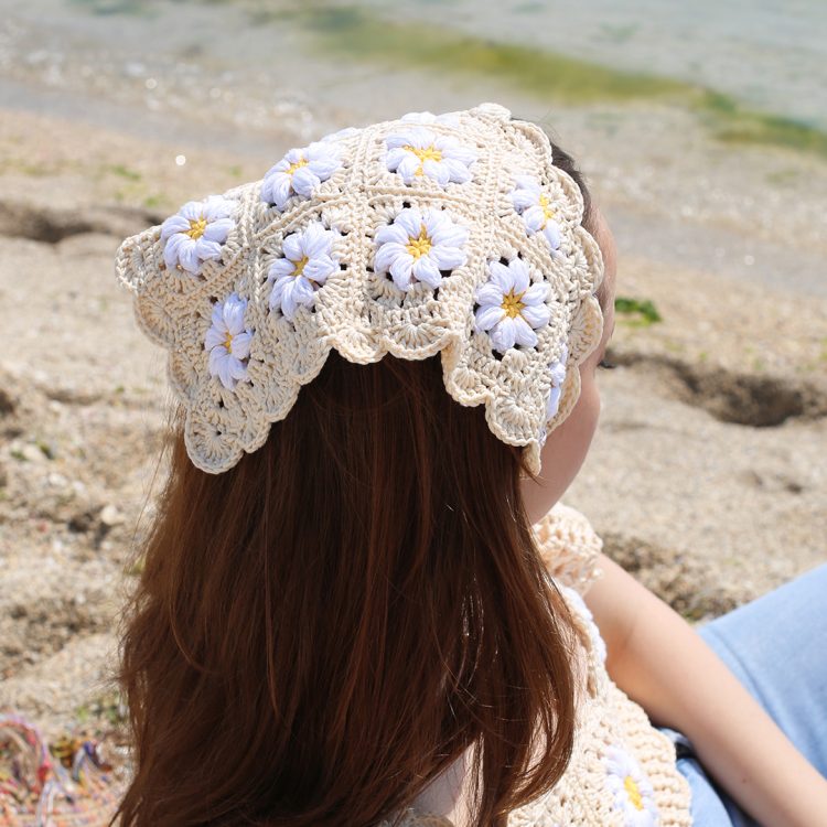 Crochet Daisy Bandana Pattern